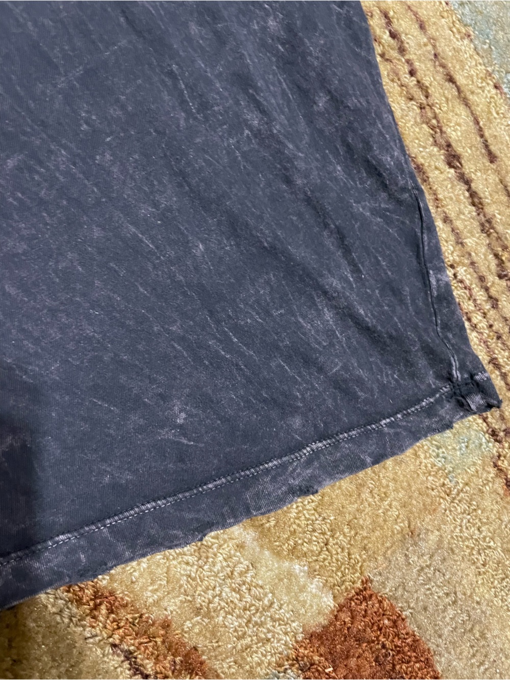 Vintage Canvas black charcoal mineral wash t-shirt distress silver lightning - Picture 13 of 14